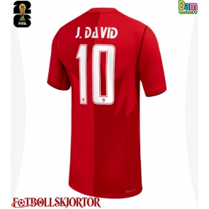 Kanada Jonathan David #10 Hemmatröja Dam VM 2026 Kortärmad